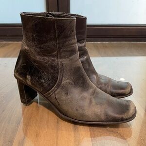 Black Italian Leather Ankle Boots